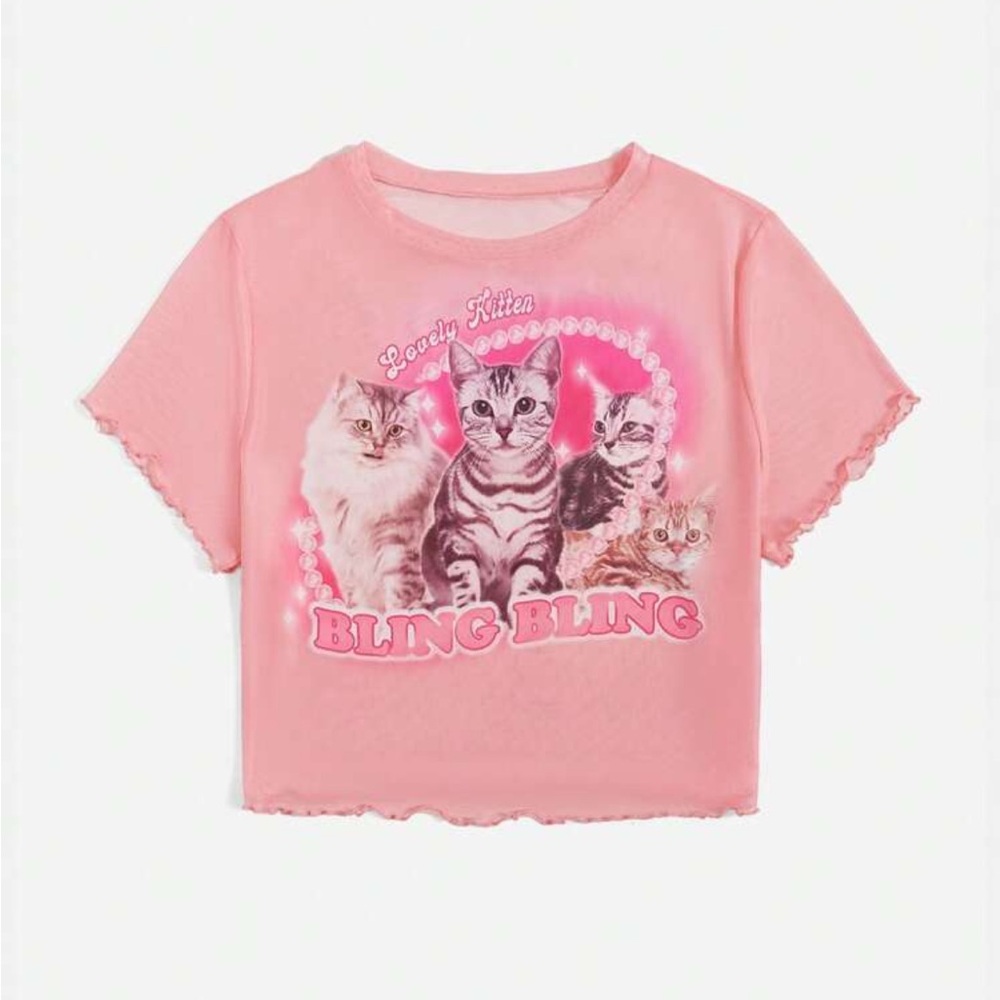 💟 3/$20 NWOT Kawaii Plus Sheer Baby Tee 2x